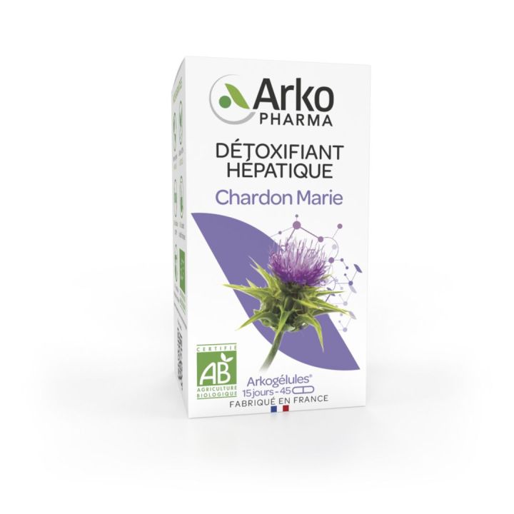 Arkogélules Chardon Marie bio Arkopharma - boite de 45 gélules