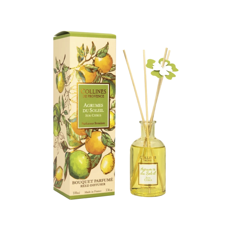 Bouquet parfumé Agrumes du soleil Collines de Provence - flacon de 100ml