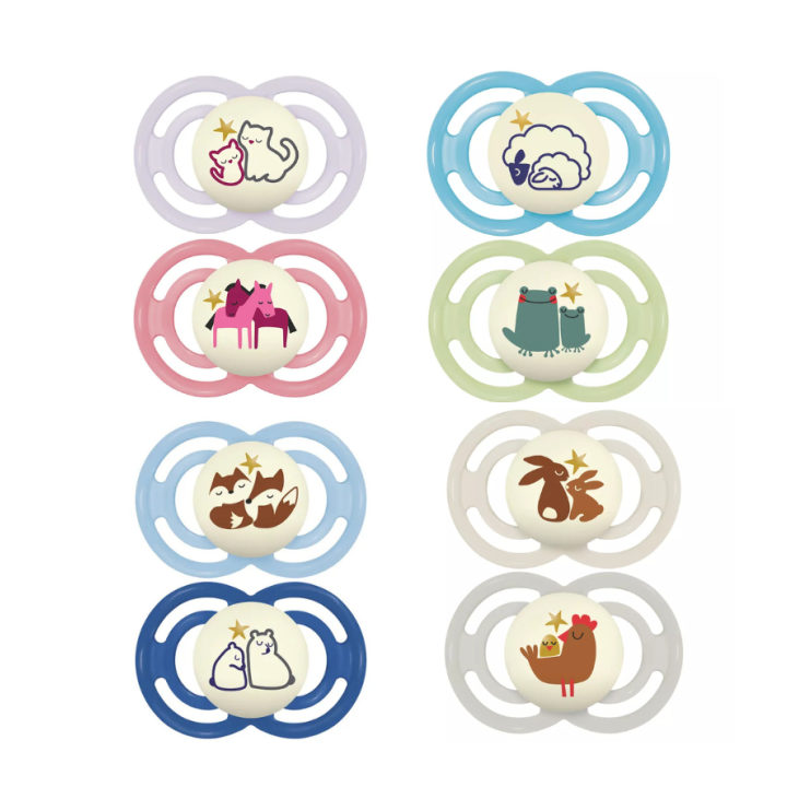 Sucette perfect nuit silicone animaux 18 mois+ MAM - 2 sucettes