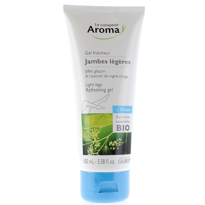Gel fraîcheur jambes légères Le Comptoir Aroma - tube de 100 ml