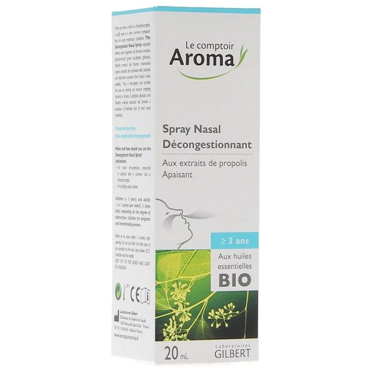 Respir' maux hivernaux spray nasal décongestionnant Le Comptoir Aroma - spray de 20 ml