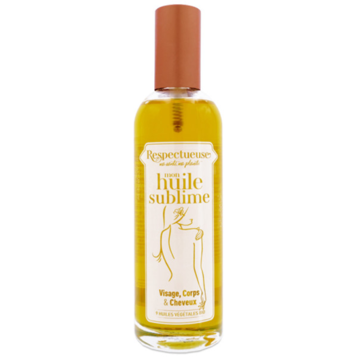 Huile sublime visage, corps et cheveux Respectueuse - flacon de 100ml