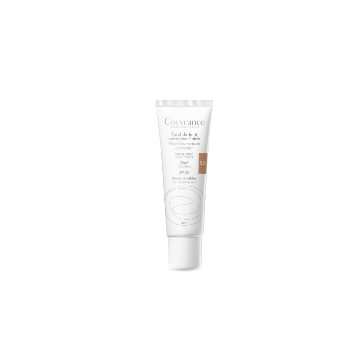 Couvrance fond de teint correcteur fluide Doré 5.0 Avène - tube de 30 ml