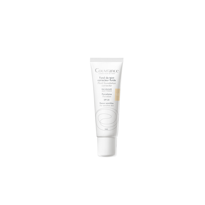 Couvrance Fond de teint correcteur fluide porcelaine 1.0 Avène - Tube de 30 ml