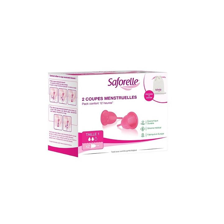 Cup Protect Coupes menstruelles taille 1 Saforelle - 2 coupes menstruelles