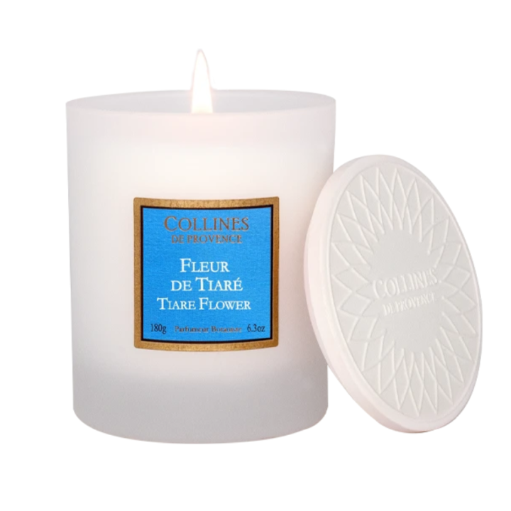 Bougie parfumée Fleur de tiaré Collines de Provence - bougie de 180g