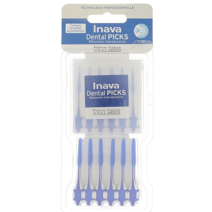 Dental Picks Inava - Boite de 36 bâtonnets interdentaires