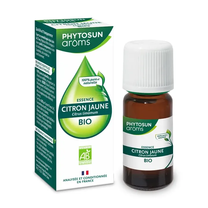 Essence de citron jaune Bio Phytosun arôms - flacon de 10 ml