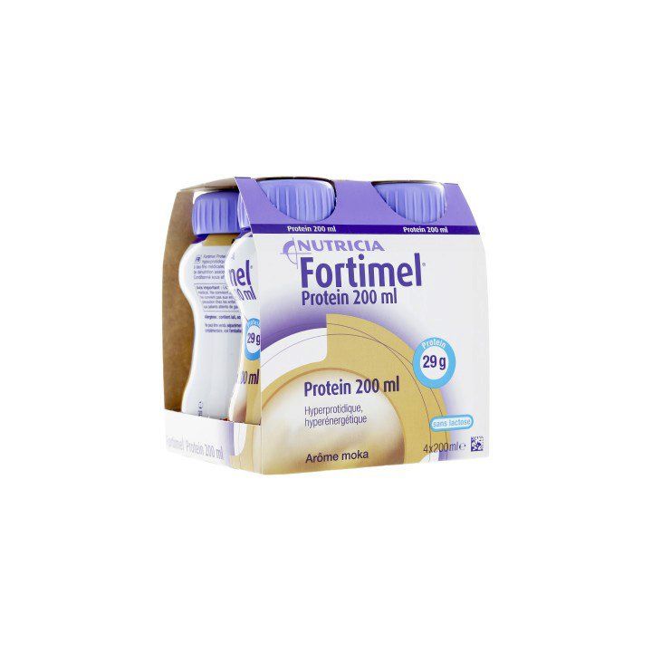 Fortimel protein goût moka Nutricia - 4 bouteilles de 200 ml