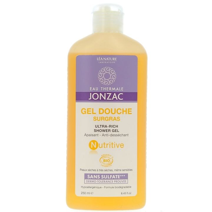 Gel douche surgras Nutritive Bio Jonzac - Flacon de 250 ml