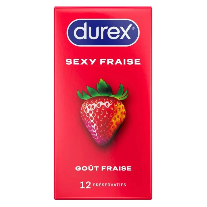 Préservatifs Sexy fraise Durex - boîte de 10 préservatifs