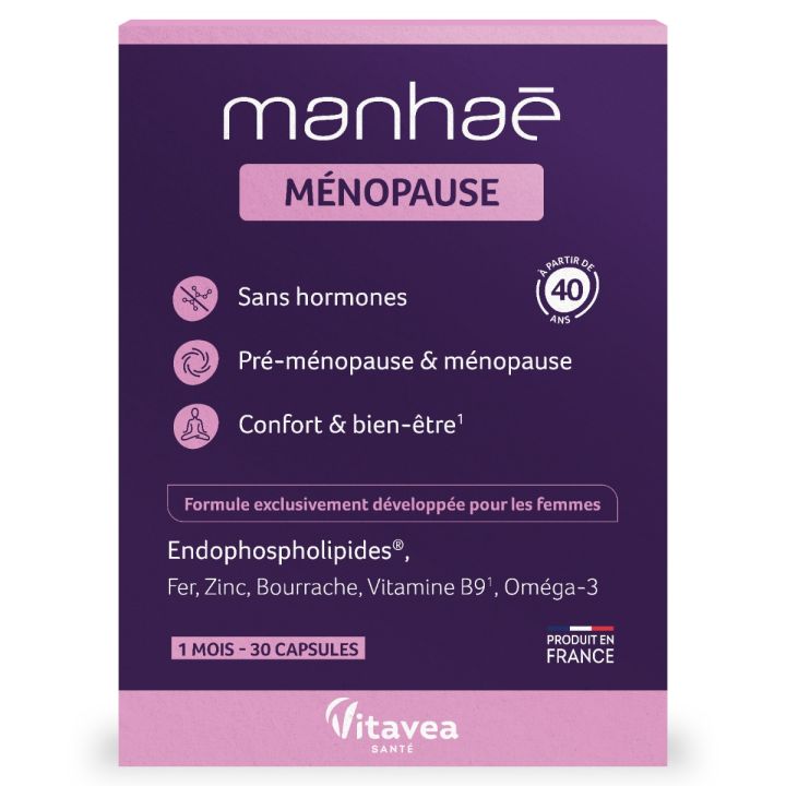 Manhaé Ménopause Vitavea - boite de 30 capsules