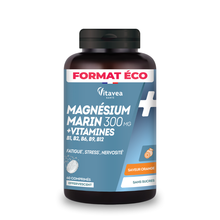 Magnésium + vitamines B1, B2, B6 détente Vitavea - boite de 60 comprimés effervescents