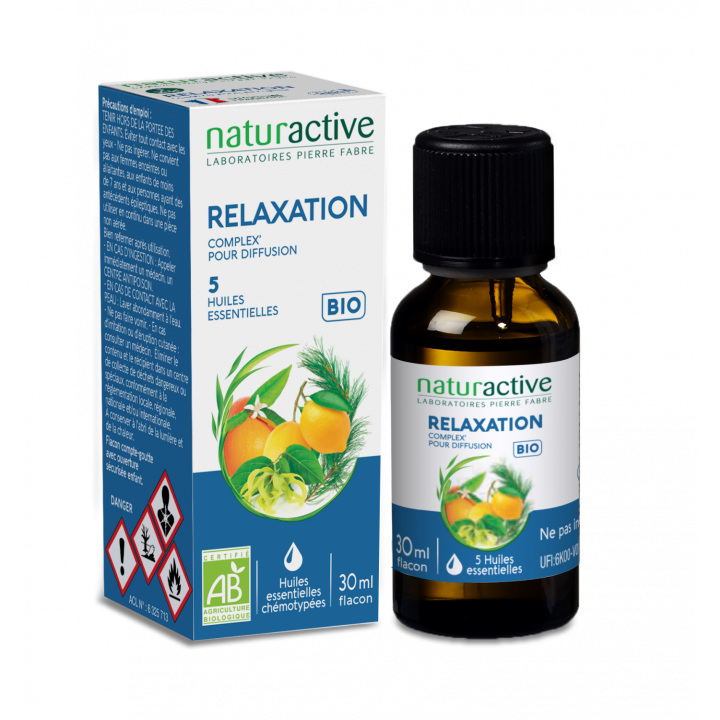 Complex' Relaxation 5 huiles essentielles bio Naturactive - flacon de 30 ml