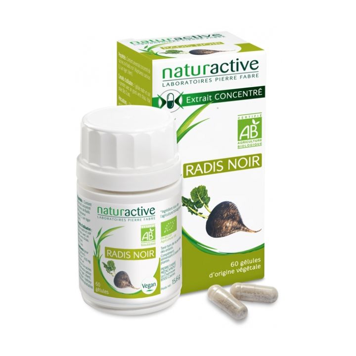 Elusanes Radis noir bio Naturactive - boîte de 60 gélules