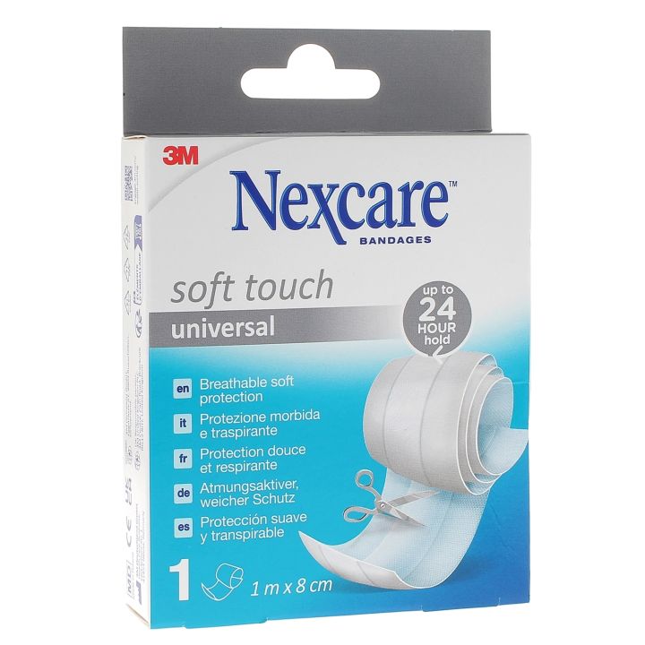 Pansements doux à découper Nexcare Soft - bande de 8 cm x 1 m
