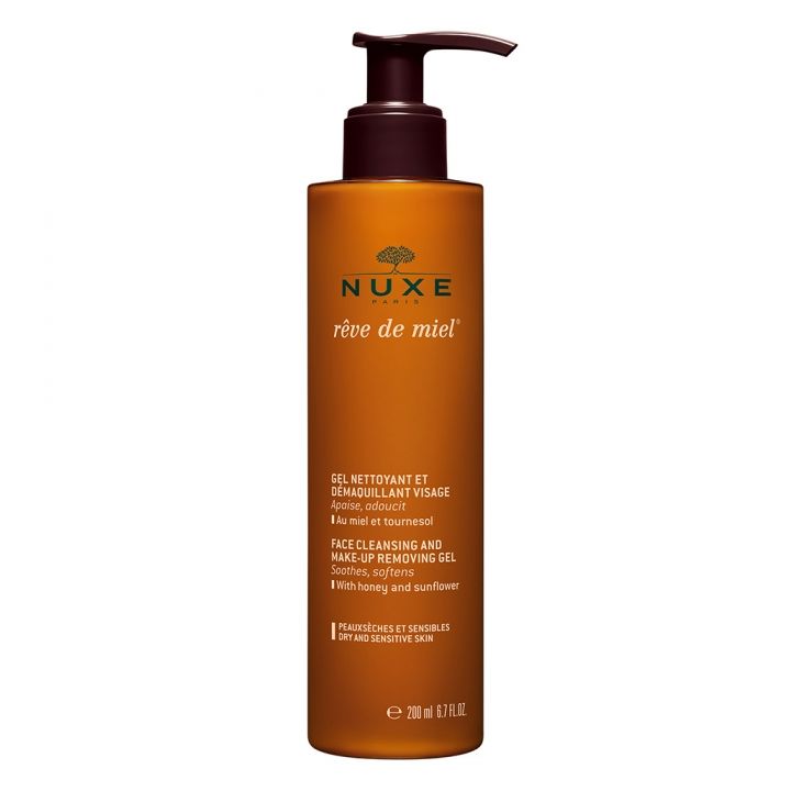 Rêve de miel gel nettoyant et démaquillant visage Nuxe - flacon-pompe de 200 ml