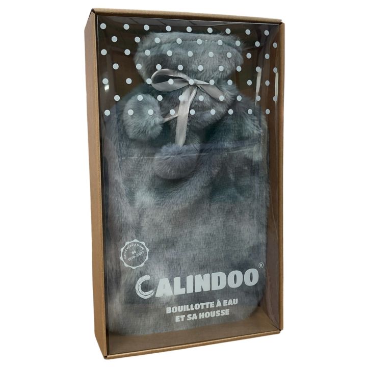 Bouillotte à eau avec housse marbre Calindoo - bouillotte de 2L
