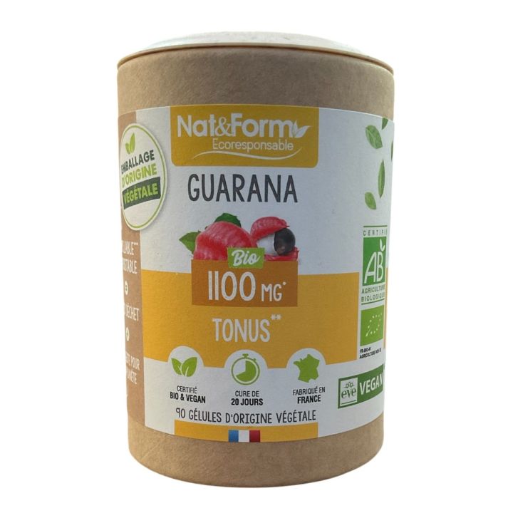 Guarana tonus Nat&Form - pot de 90 gélules