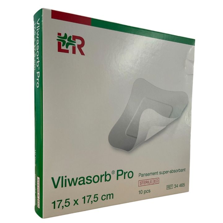 Vliwasorb pro super-absorbant non adhésif Velpeau Lohmann & Rausher - boite de 10 pansements - 17,5 cm x 17,5 cm