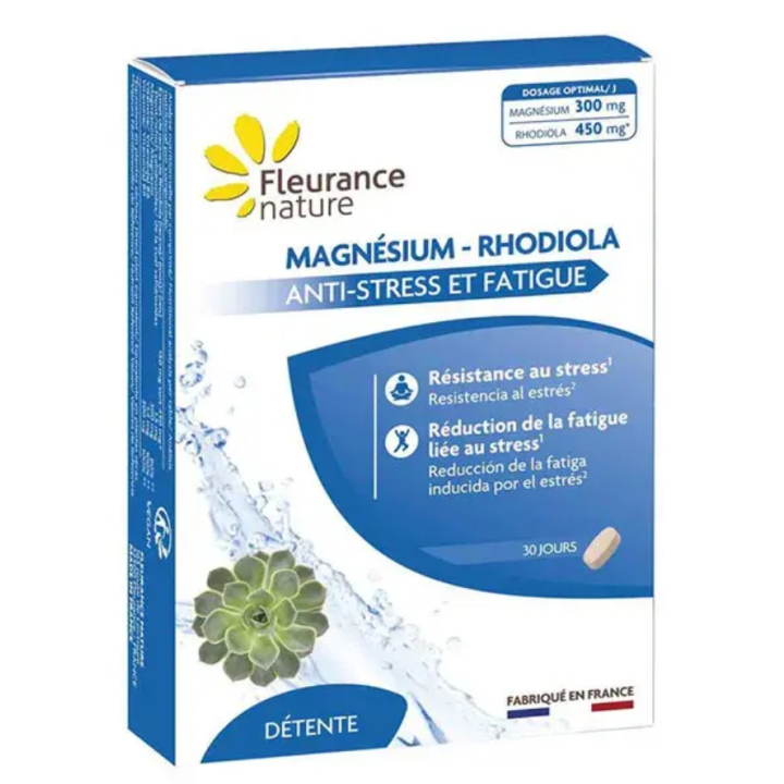 Magnésium Rhodiola Fleurance Nature - boite de 30 comprimés 