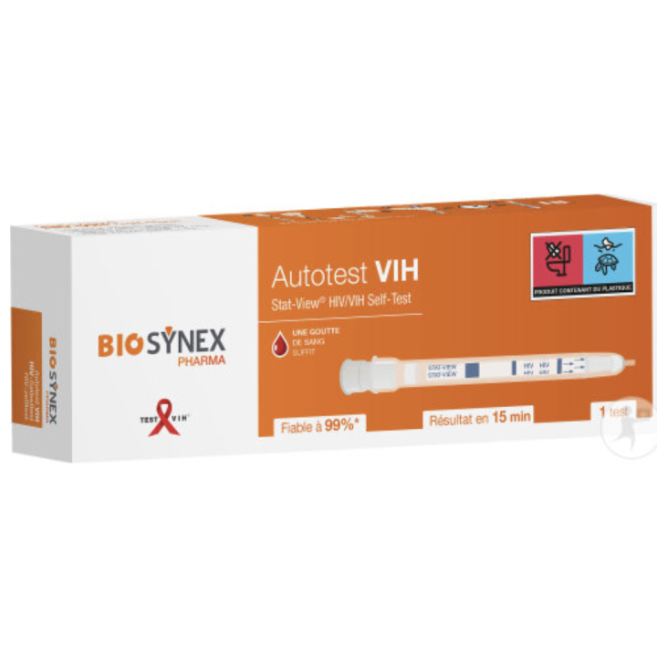 Autotest VIH Biosynex - Boite d'un autotest