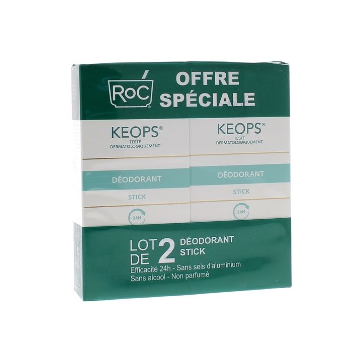 Déodorant stick Keops Roc - lot de 2 sticks de 40ml