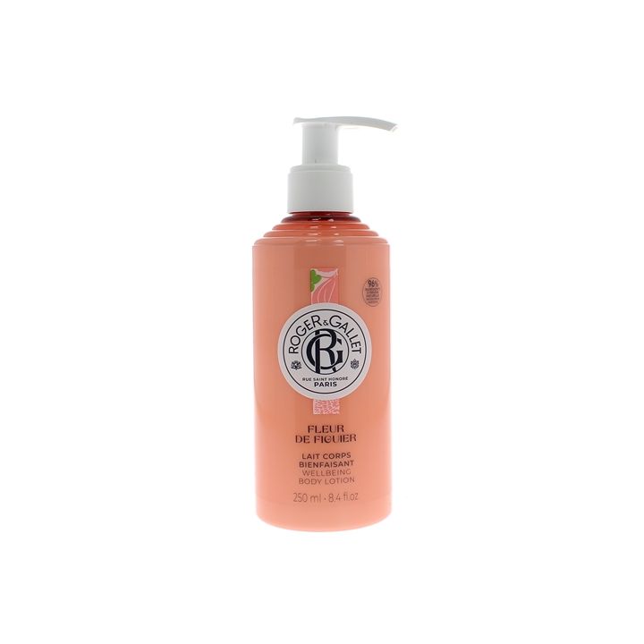 Lait corps bienfaisant fleur de figuier Roger & Gallet - flacon-pompe de 250 ml