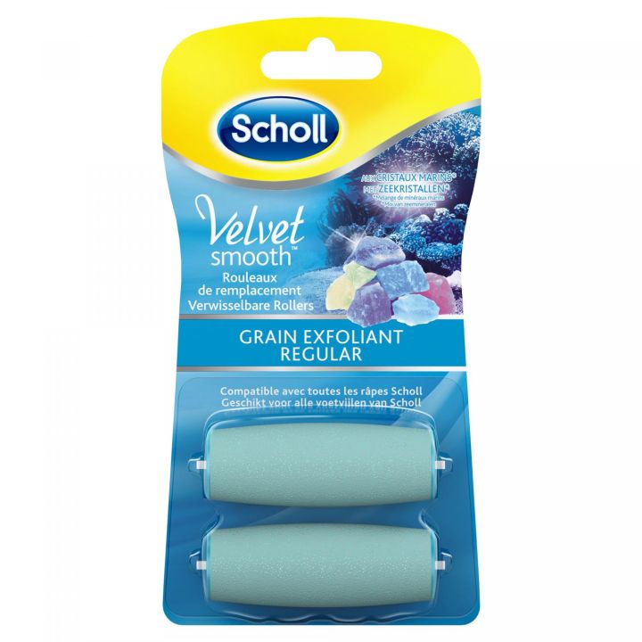 Velvet Smooth Rouleaux de remplacement Grain exfoliant Scholl - 2 rouleaux de remplacement