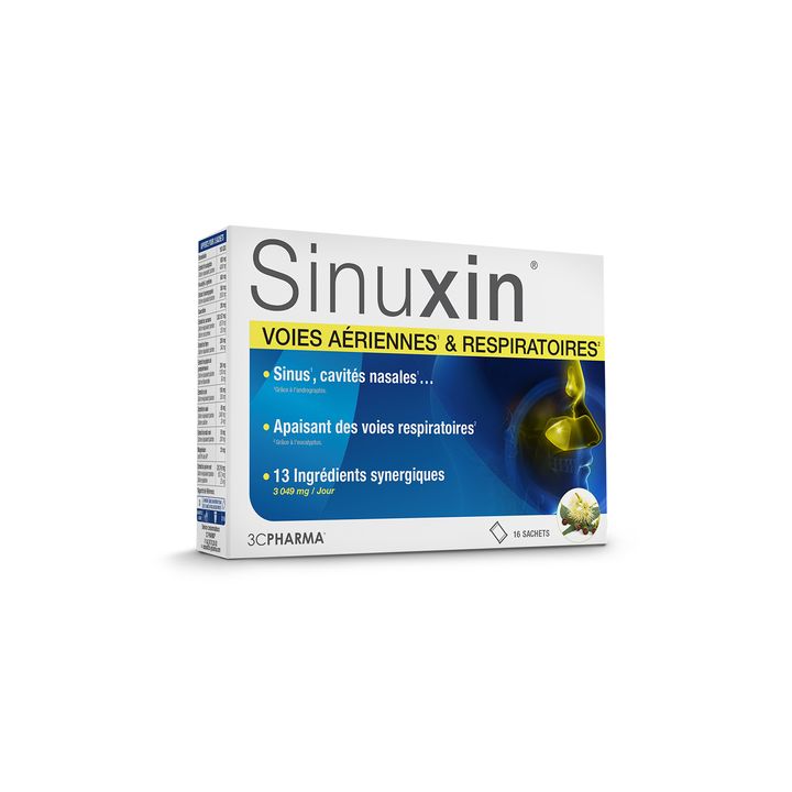 Sinuxin voies aériennes & respiratoires 3C Pharma - boite de 16 sachets