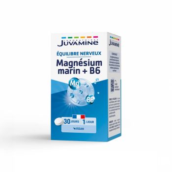 Magnésium marin vitamine B6 équilibre nerveux Juvamine - Boite de 30 comprimés