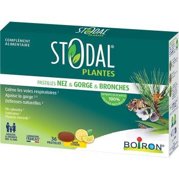 Stodal plantes pastilles nez gorge bronches Boiron - boite de 36 pastilles