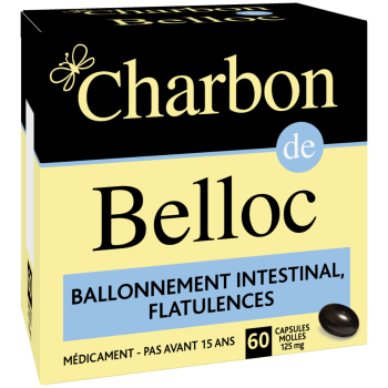Charbon de Belloc 125mg - 60 capsules molles