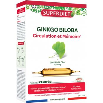 Ginkgo Biloba Super Diet - boite de 20 ampoules de 10ml