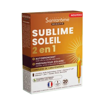 Sublime soleil 2en1 goût passion mangue Santarome - boite de 20 ampoules