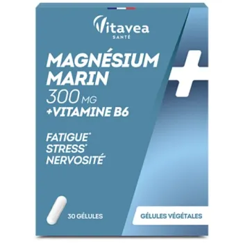 Magn&eacute;sium marin 300mg + vitamine B6 Vitavea - boite de 30 g&eacute;lules