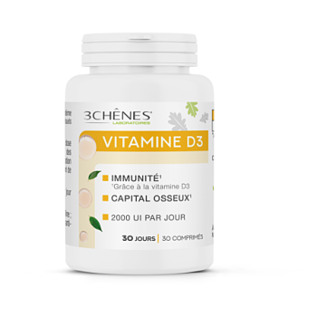 Vitamine D3 2000UI 3C Pharma - pot de 30 comprimés