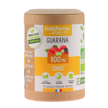 Guarana tonus Nat&Form - pot de 90 gélules