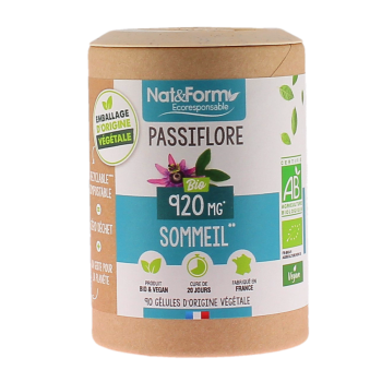 Passiflore bio Sommeil Nat&Form - pot de 90 gélules