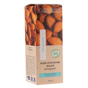 Huile d'Amande Douce Bio Adoucissante Laboratoire Haut-Ségala - flacon de 100 ml