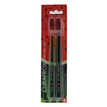 Brosse à dents cs 5460 ultra soft watermelon Curaprox - lot de 2 brosses à dents