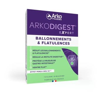 Arkodigest expert ballonnements et flatulences Arkopharma - 30 gélules