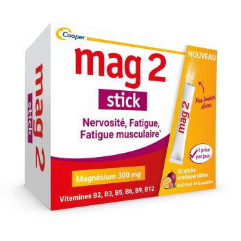 Mag 2 stick Cooper - boîte de 30 sticks orodispersibles