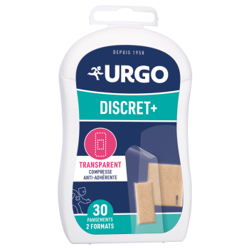 Pansements discret+ transparents Urgo - boîte de 30 pansements