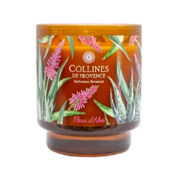 Bougie parfumée Fleur d'Aloe Collines de Provence - pot de 220g