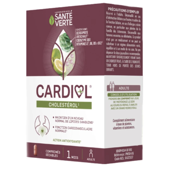 Cardiol Cholestérol Santé Verte - boîte de 60 comprimés sécables