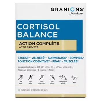 Cortisol balance action compl&egrave;te Granions - boite de 60 comprim&eacute;s