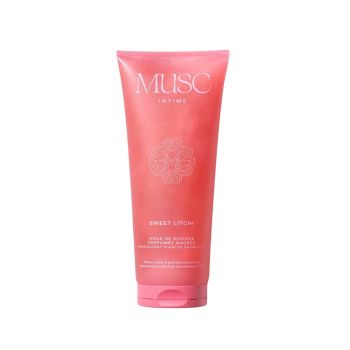 Huile de douche parfumée nacrée Sweet Litchi Musc Intime - 200ml