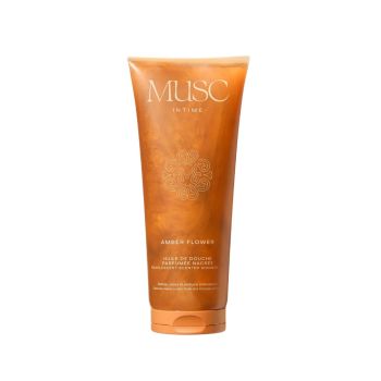 Huile de douche parfumée nacrée Amber Flower Musc Intime - 200ml