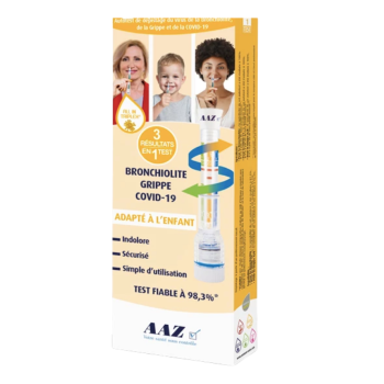 Autotest triplex bronchiolite grippe covid-19 AAZ - boîte d'1 autotest
